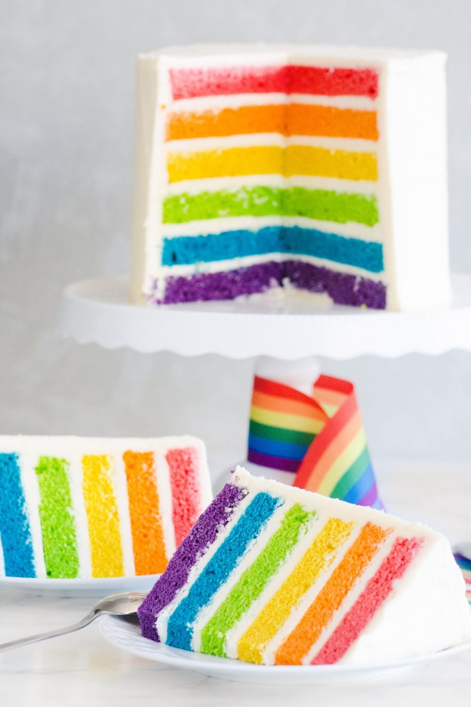 Trozos Rainbow Cake